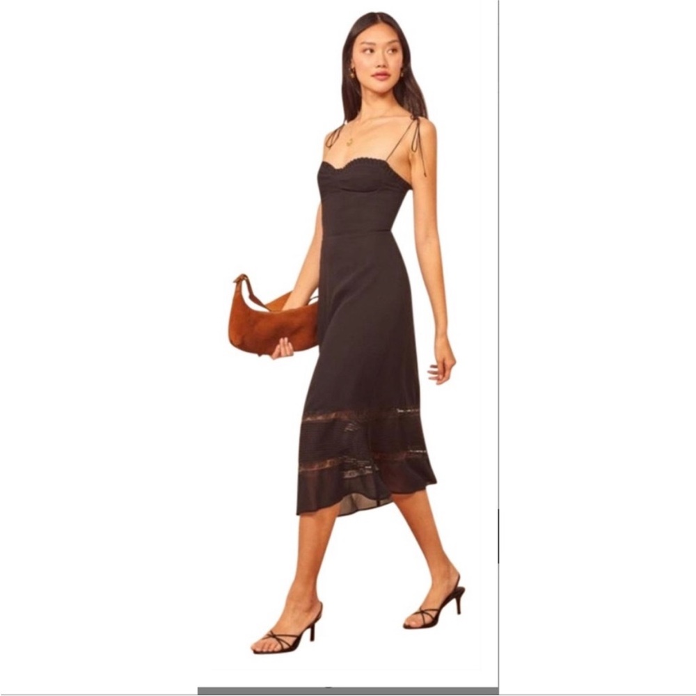 Black Midi Dress with lace